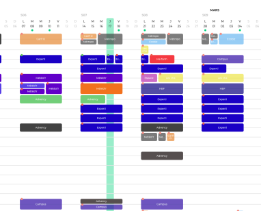 Exemple de planning du logiciel Le Manager