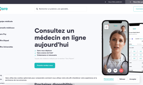 Page d'accueil du site Qare