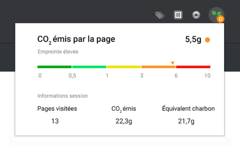 Extension website footprint développé par Advency